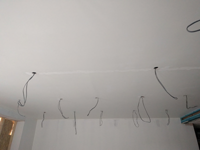 Int. Day. Pub. Cable for the ceiling lights drawn through.