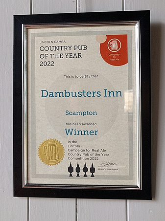 IMAGE HERE: Award — WINNER — Lincoln Campaign for Real Ale Country Pub of the Year Competition 2022